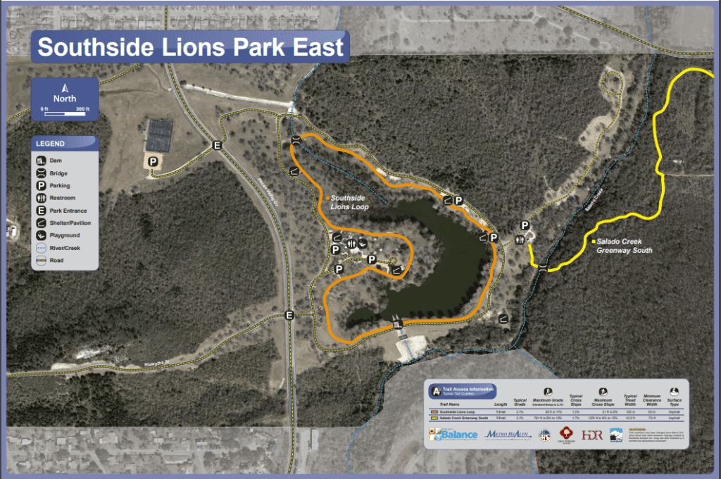 Lions Park East Map - Southside San Antonio