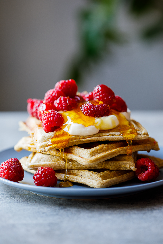 Banana Oat Waffles